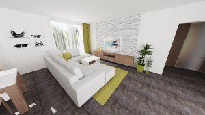 dizajn obývačkovej steny