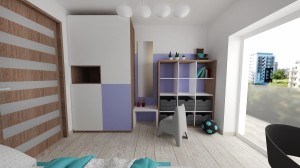 Detská izba vo fialových odtienoch